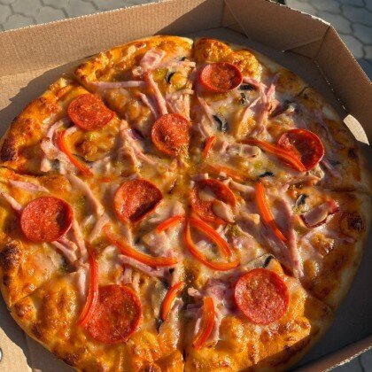 Пицца ветчина и грибы 30см