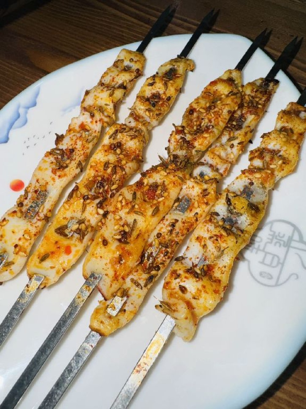 шашлык из кальмара