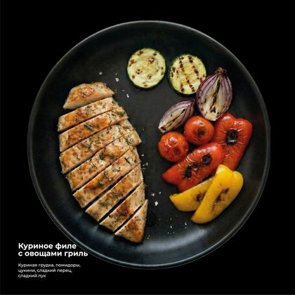 Куриное филе с овощами гриль
