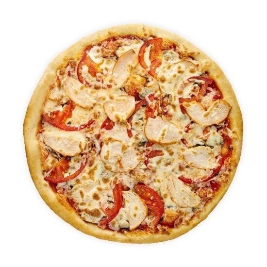 Пицца с копченой курицей