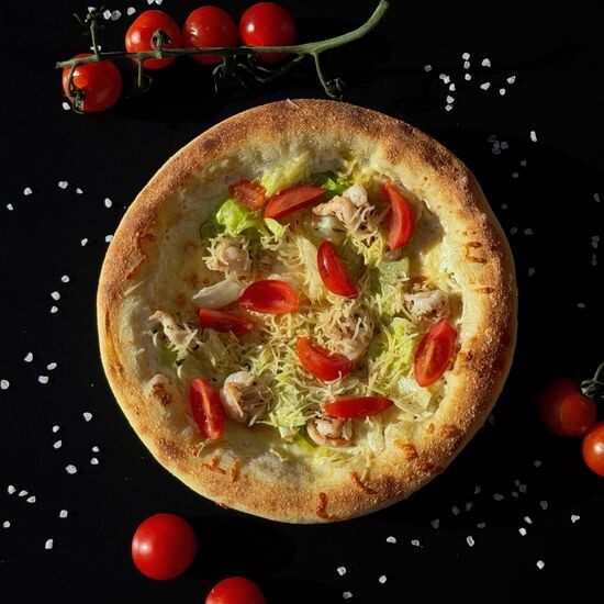 Пицца Цезарь с креветками 20 см