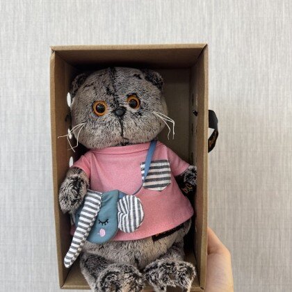 Басик в футболке и с сумочкой- слоник