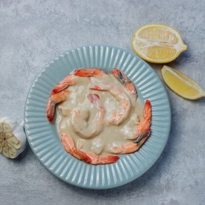 Креветки в сливочно-чесночном соусе