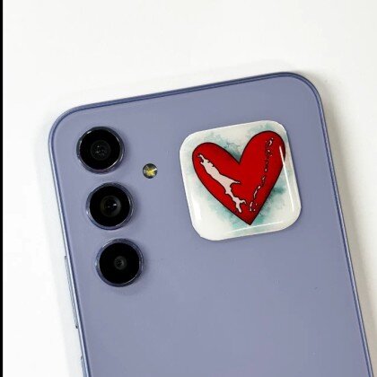 3д стикер на телефон Сердце 001