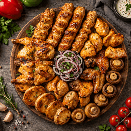 Ассорти шашлыков из курицы
