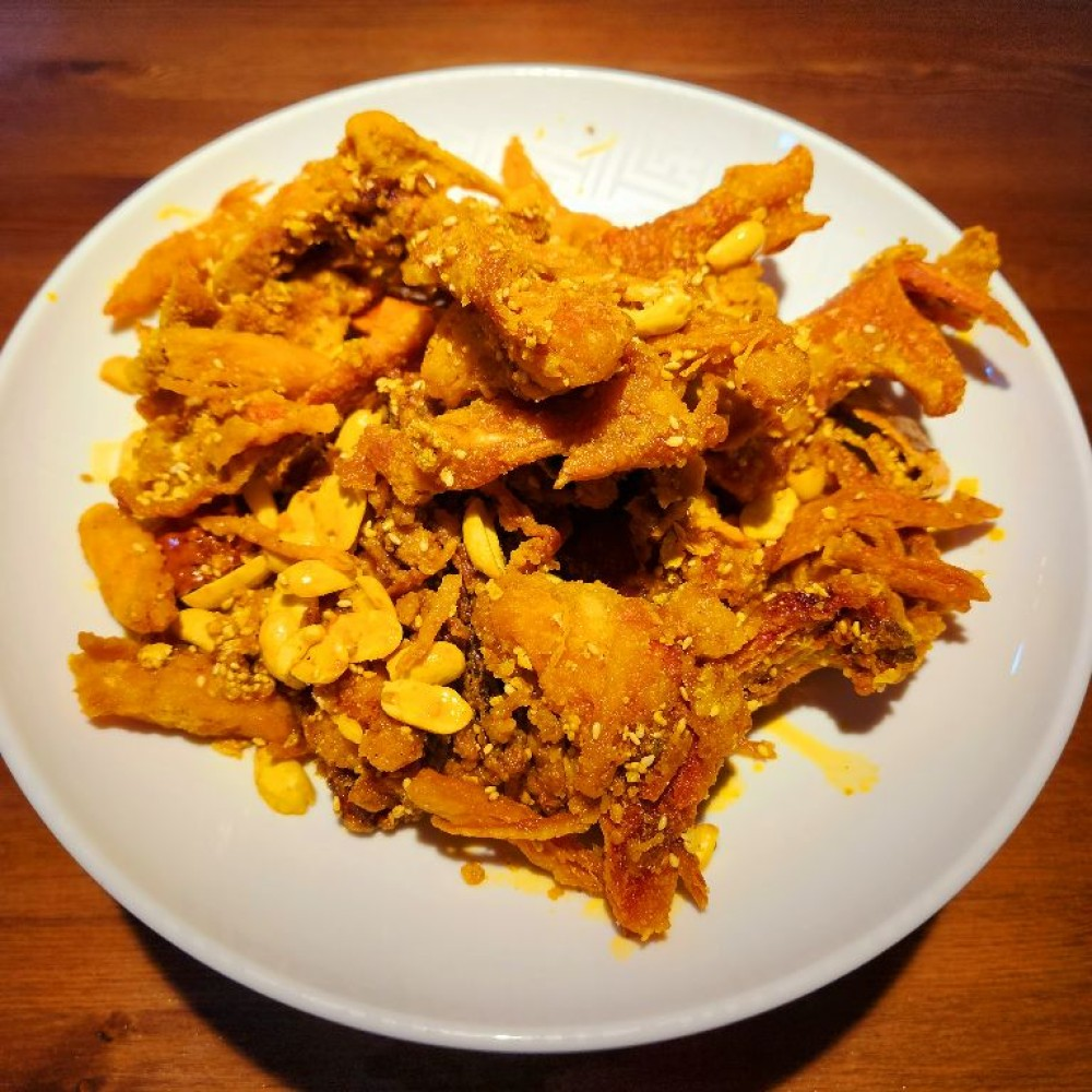 острая жареная хрустящая курица