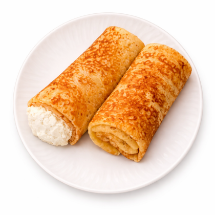 Блины с творогом