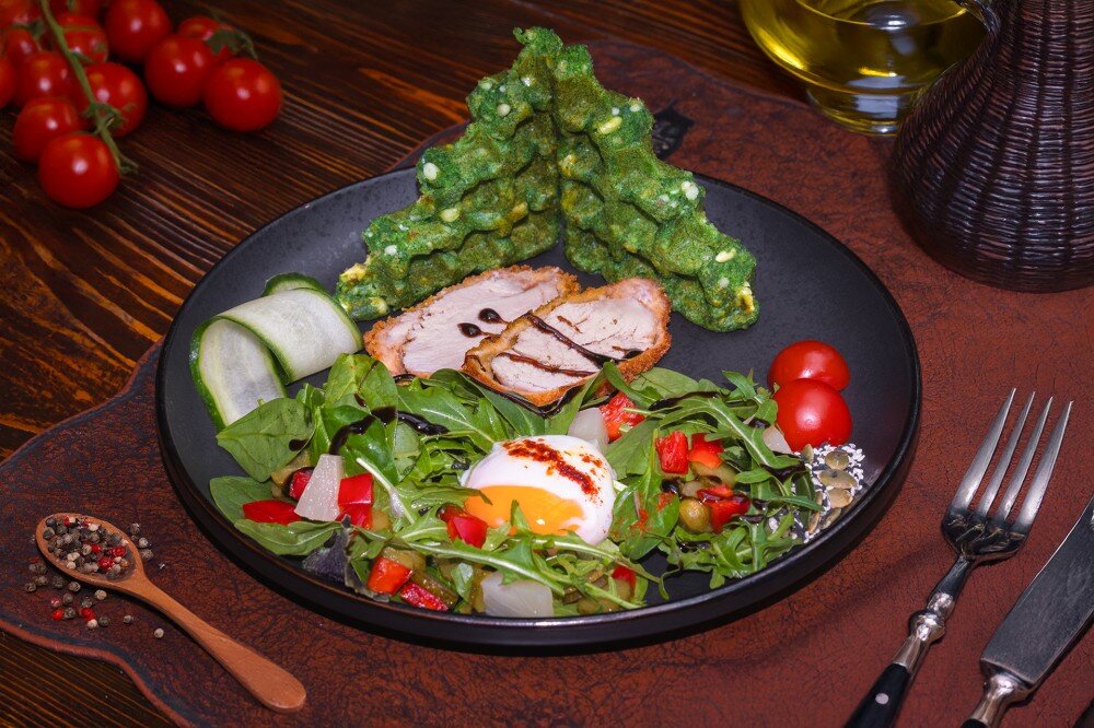 Фит салат с куриной грудкой