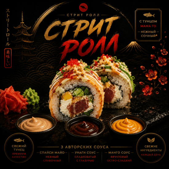 Стрит Ролл с тунцом