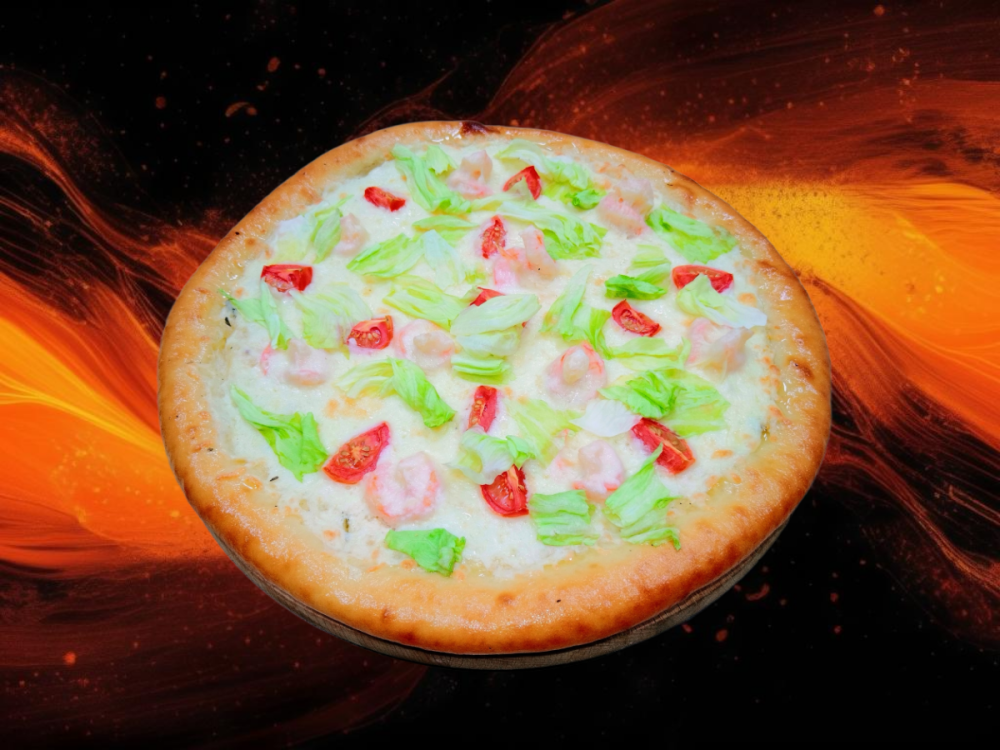 Пицца Цезарь с креветкой