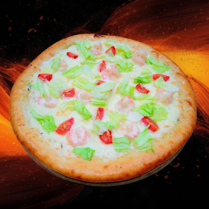 Пицца «Цезарь» с креветкой