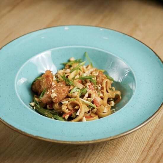 Удон с хрустящей тори