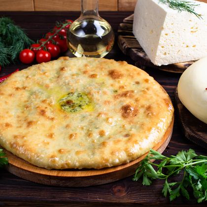 Пирог  с сыром и зеленью