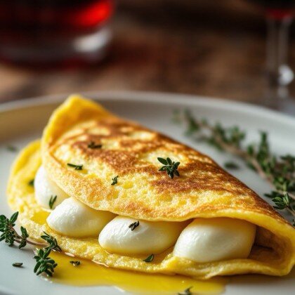 Омлет с сыром моцарелла