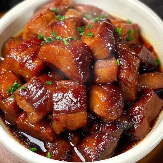 红烧肉炖土豆 / Тушеная свиная грудинка в соусе с картофелем