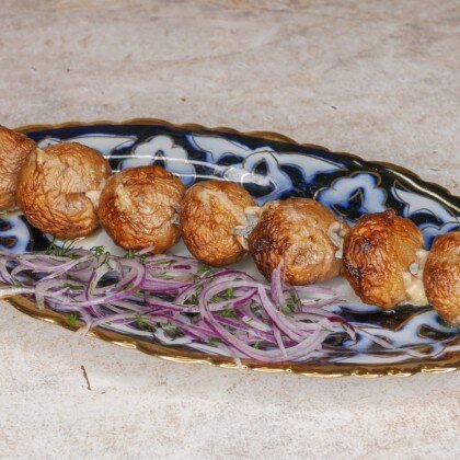 Грибы на мангале