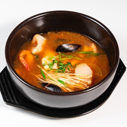 Сахалинский корейский суп «Хемультан» из морепродуктов