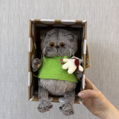 Басик BABY в жилете с игрушкой