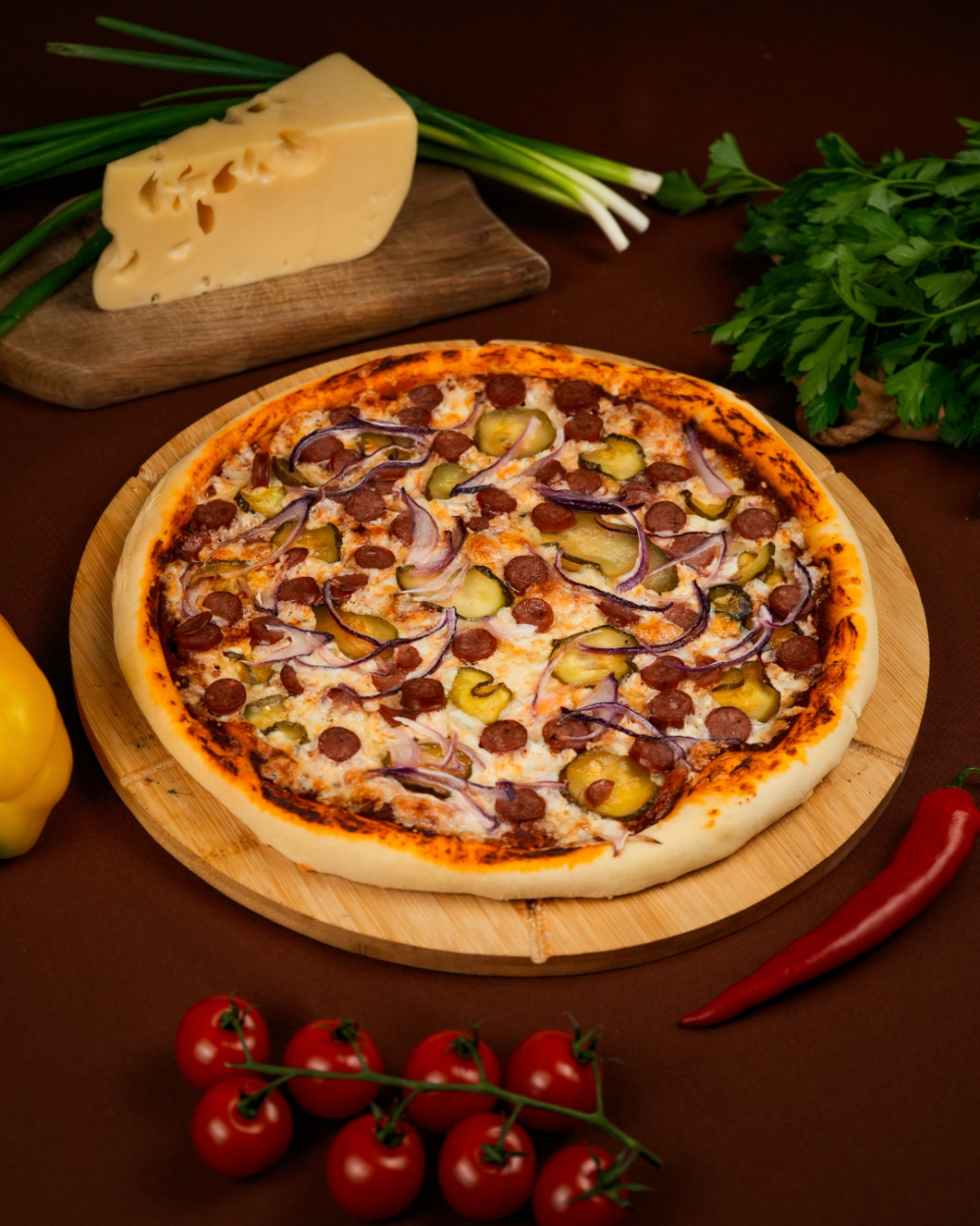 Пицца "Охотничьи колбаски"