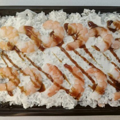 Ленивые роллы с креветкой