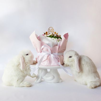 Кулич малина-белый шоколад