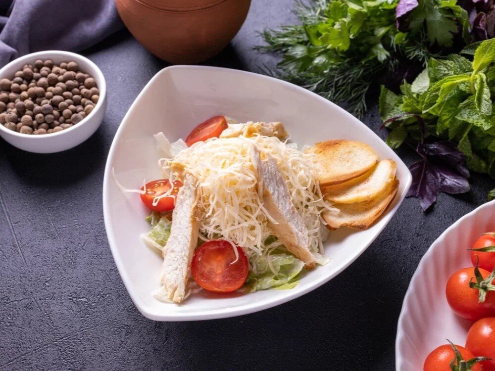 Салат «Цезарь» с курицей