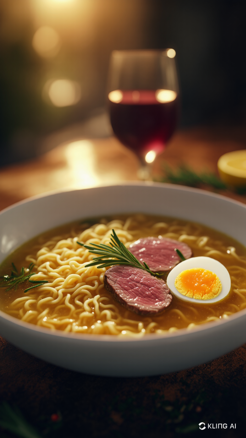 Куриный бульон с лапшой и яйцом