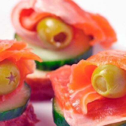 Канапе с сёмгой