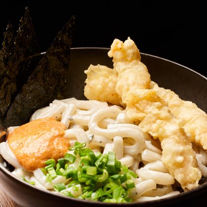 Удон Минтайко с креветками темпура