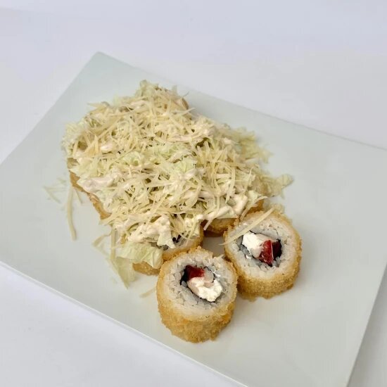 Цезарь темпура с креветкой