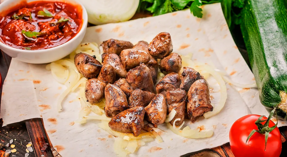 Шашлык из сердечек индейки