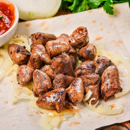 Шашлык из сердечек индейки