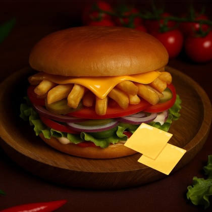 Бургер вегетарианский с сыром