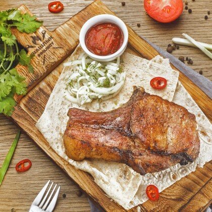 Шашлык на ребре (корейка)