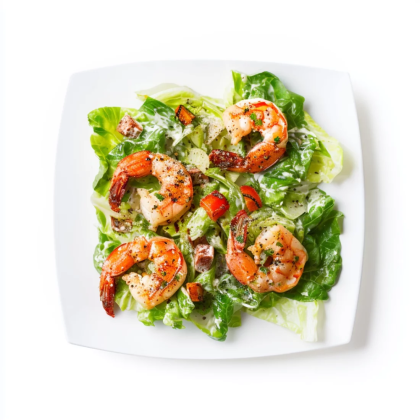 Салат Цезарь с креветкой