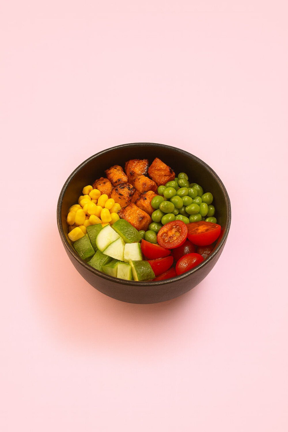 Поке с Жареным Лососем