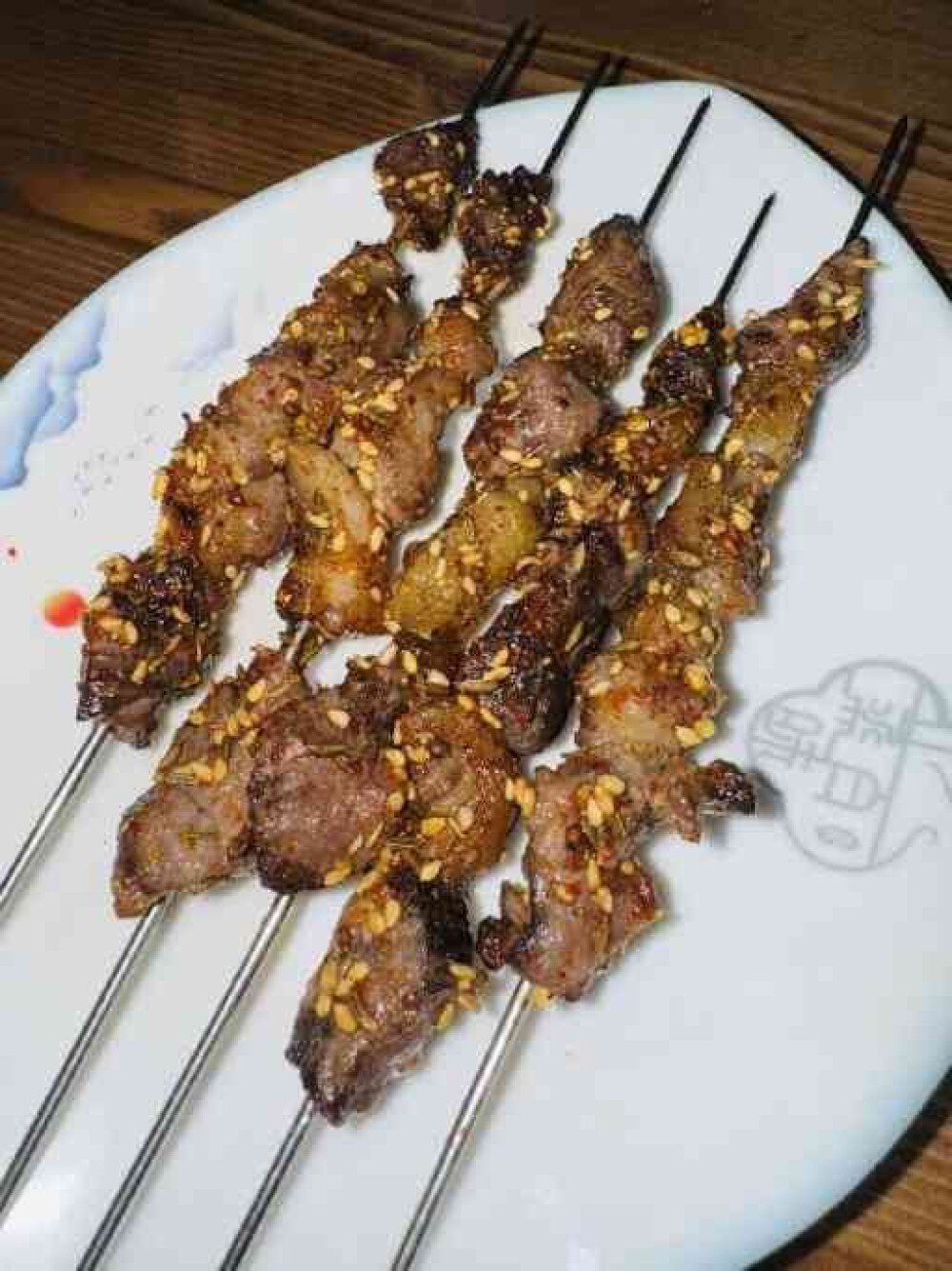 烤鸡皮5串 / шашлык из баранины