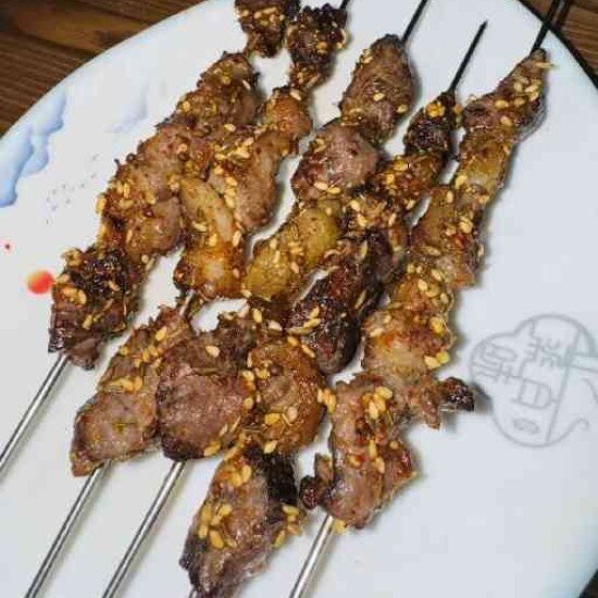 烤鸡皮5串 / шашлык из баранины