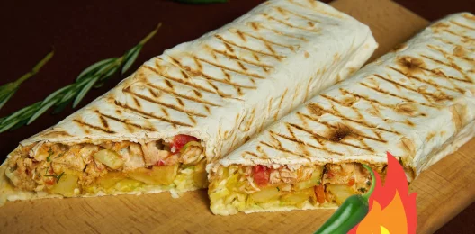 Шаурма с курицей острая