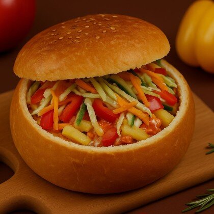 Шаурма вегетарианская в булке