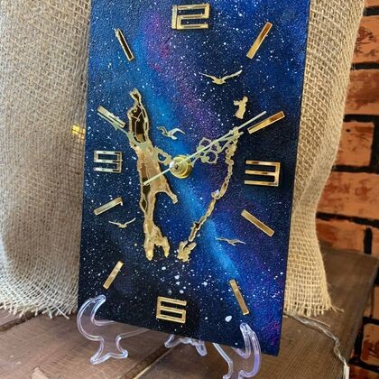 Часы прямоугольные "Космос" 001 13х20см