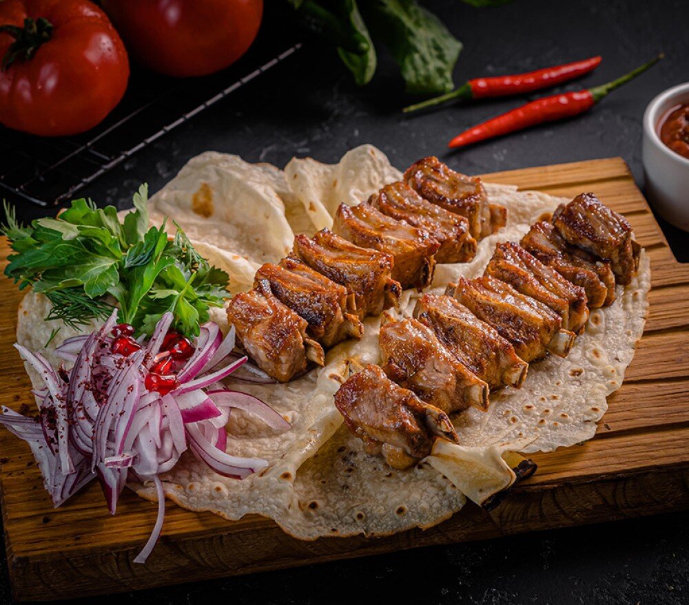 Шашлык из бараньих семечек