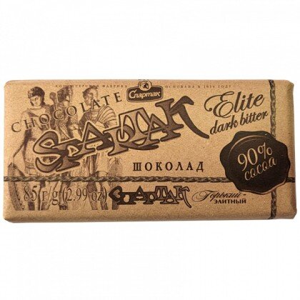 Шоколад Спартак Горький-Элитный 90% (85г) шт) Спартак