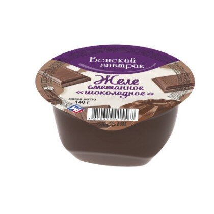 Желе сметанное 12% стакан 140г Шоколад/Минск/