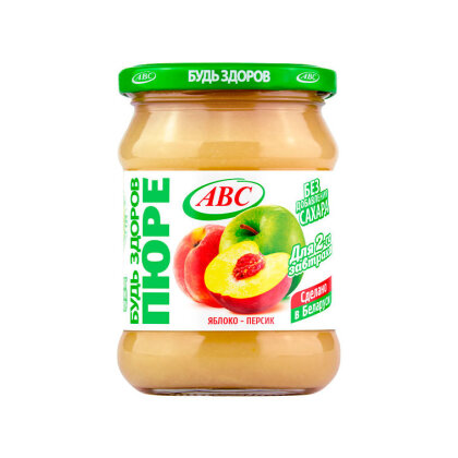 Пюре Ябл-персик 450г АВС