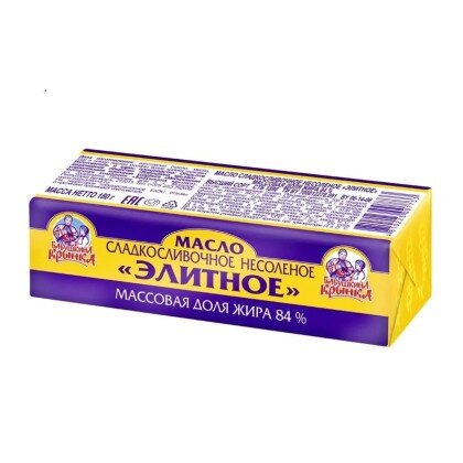 Масло слив. БК Элитное 84% 180г брусок /Бабушкина Крынка/ (20шт) -1/2