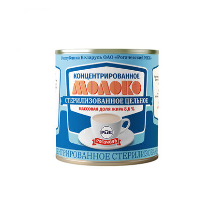 Молоко концентр. Стерилиз.8,6% ж/б 380г Рогачев