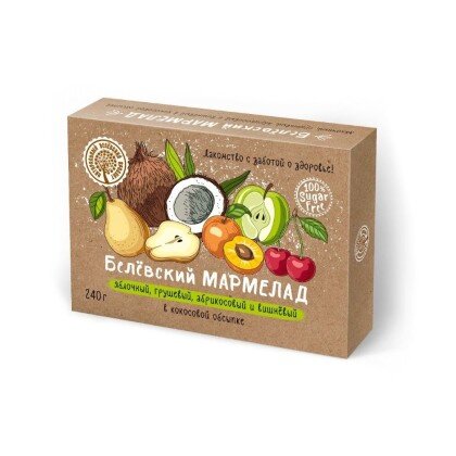 Мармелад белевский на фруктозе 240г/Белевский/