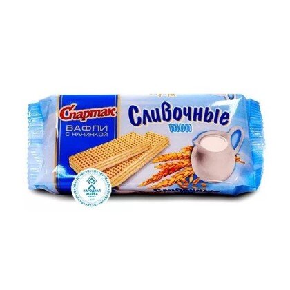 Вафли Спартак сливочные 72г/Спартак/