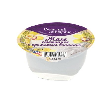 Желе сметанное 15% стакан 140г Ванилин/Минск/